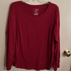 Red long sleeved tee